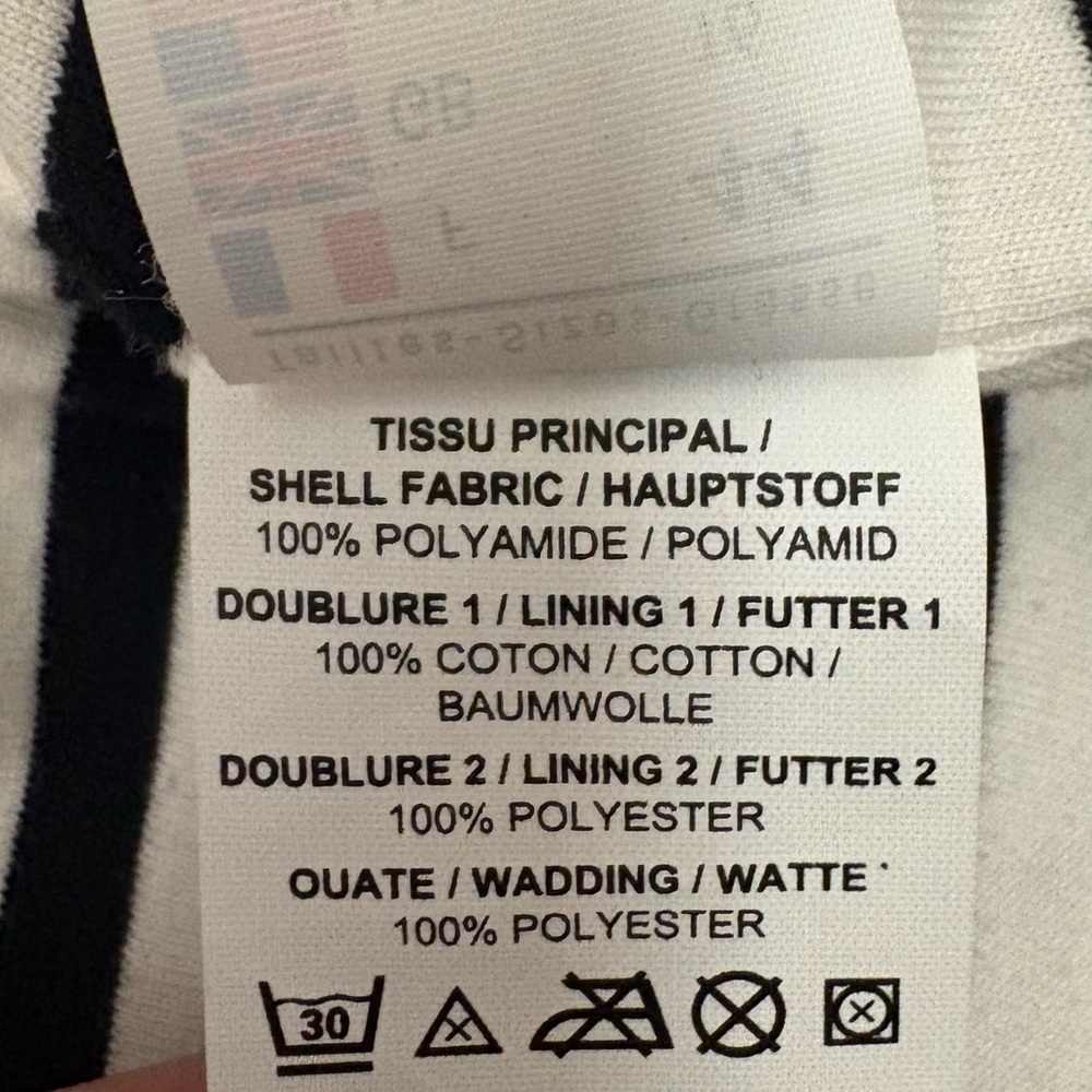 Saint James Red and Navy Striped Interior Quilted Jacket - Picture 6 of 6